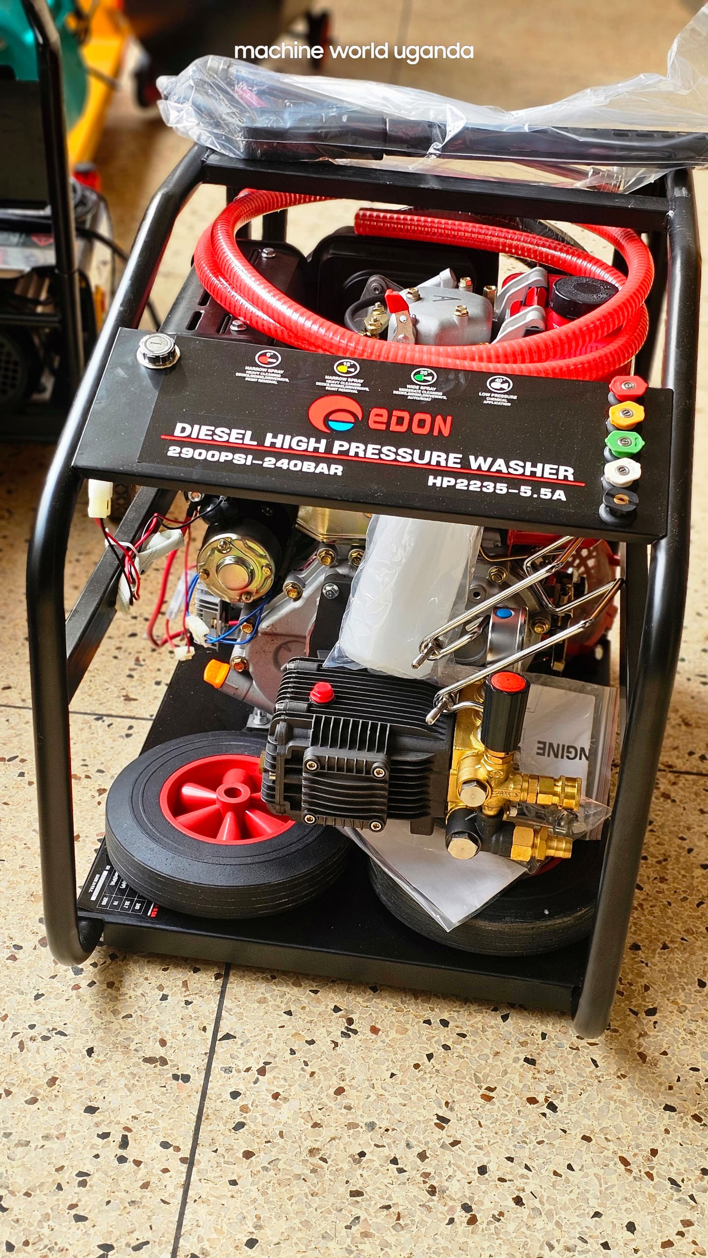 Diesel Car Washer Uganda. Diesel Washer Heavy Duty Diesel Engine Key Start And Recoil Start With 4 Tyres for Sale in Kampala Uganda. Machine World Uganda, Leading Cleaning Equipment Supply Company, Supplier, Importer, Distributor, Assembler and Installer of Domestic and Industrial Cleaning Machinery in Kampala-Uganda, East Africa: Kigali-Rwanda, Nairobi-Mombasa-Kenya, Juba-South Sudan, DRC-Congo, Tanzania. Machinery Uganda